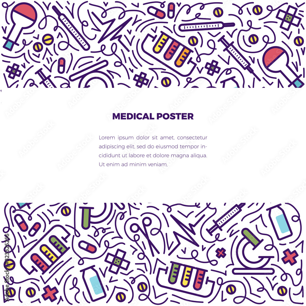 vector medical doodles concept illustration. With place for text. Healthy lifestyle concept. Design for advertising, web sites, posters, print. vector medical doodles concept illustration. With place for text. Healthy lifestyle concept. Design for advertising, web sites, posters, print.