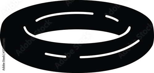 lifebuoys icon, vector line illustration