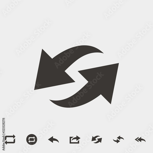 swap arrows icon vector illustration and symbol for website and graphic design