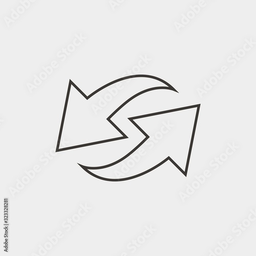 swap arrows icon vector illustration and symbol for website and graphic design