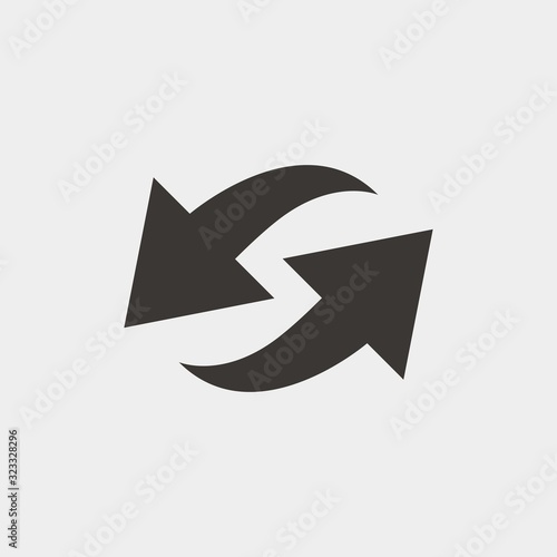 swap arrows icon vector illustration and symbol for website and graphic design