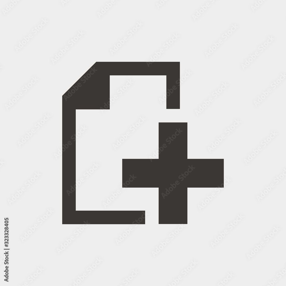 Fototapeta premium addfile icon vector illustration and symbol for website and graphic design