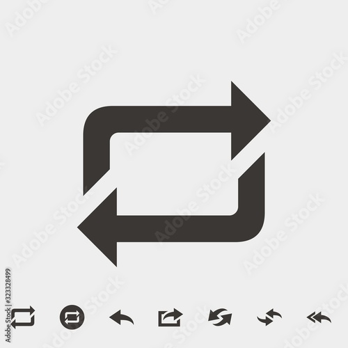 arrow rotation icon vector illustration and symbol for website and graphic design