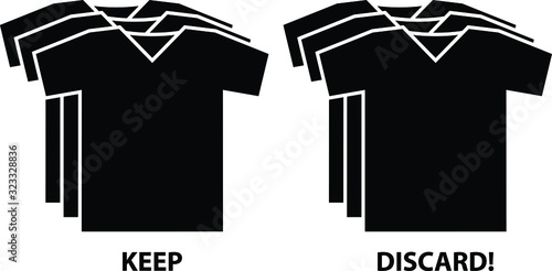 Keep or Discard icon, vector illustration