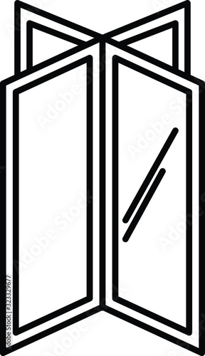Revolving door icon, line vector illustration