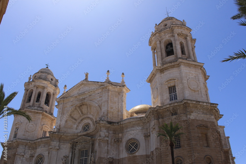 Cathedral of Cadiz (Catedral de Santa Cruz) in Andalusia, southern Spain. It was built between 1722 - 1838.