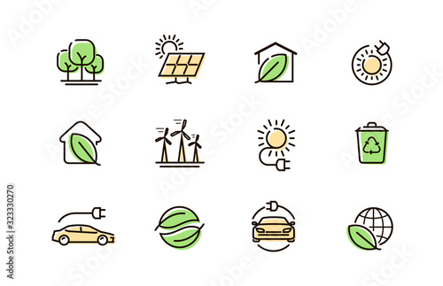 Web icons set. Collection vector outline symbol for mobile apps or site design
