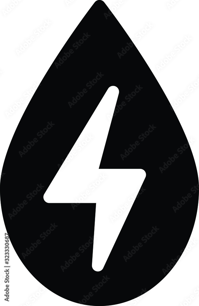 electric water icon, vector line illustration electric water icon, vector line illustration