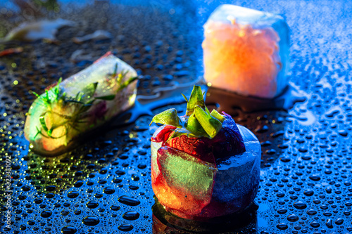 Fotografia, Obraz Colourful Abstract Avantgarde Iced Dessert