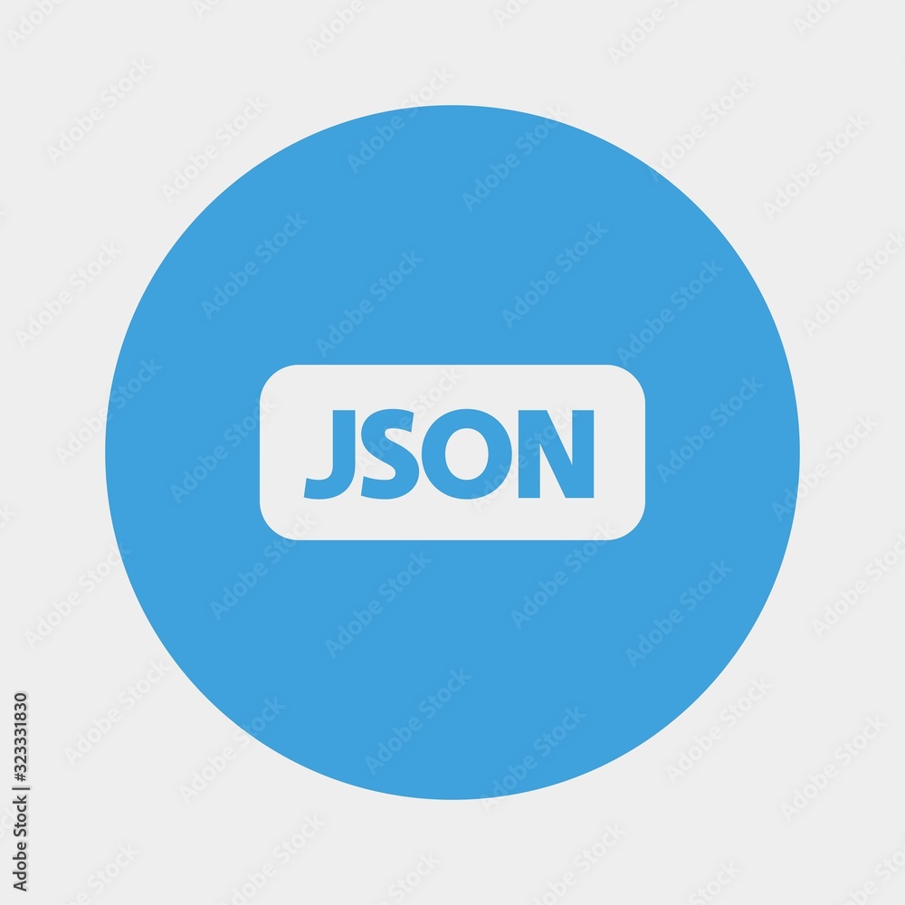 JSON icon vector illustration and symbol for website and graphic design ...