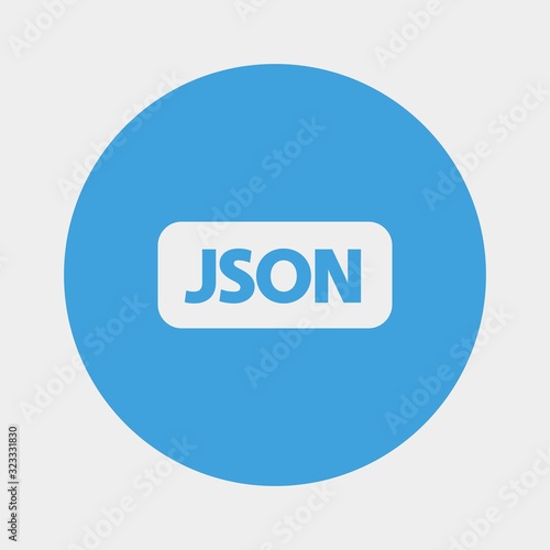 JSON icon vector illustration and symbol for website and graphic design