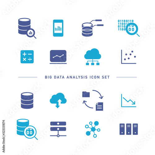 BIG DATA ANALYSIS ICON SET