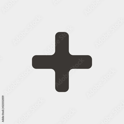 plus icon vector illustration and symbol for website and graphic design