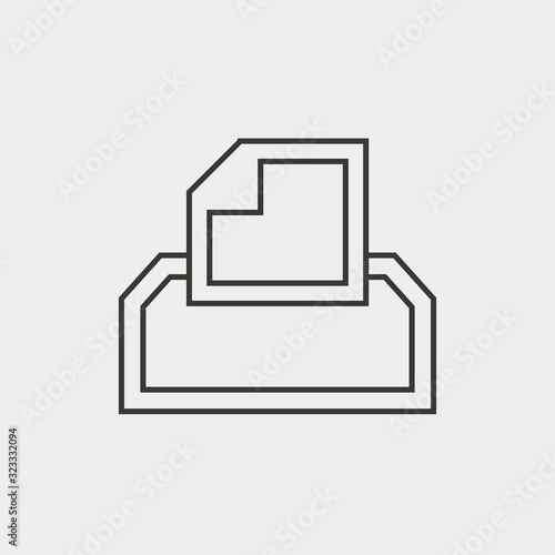 printing machine icon vector illustration and symbol for website and graphic design