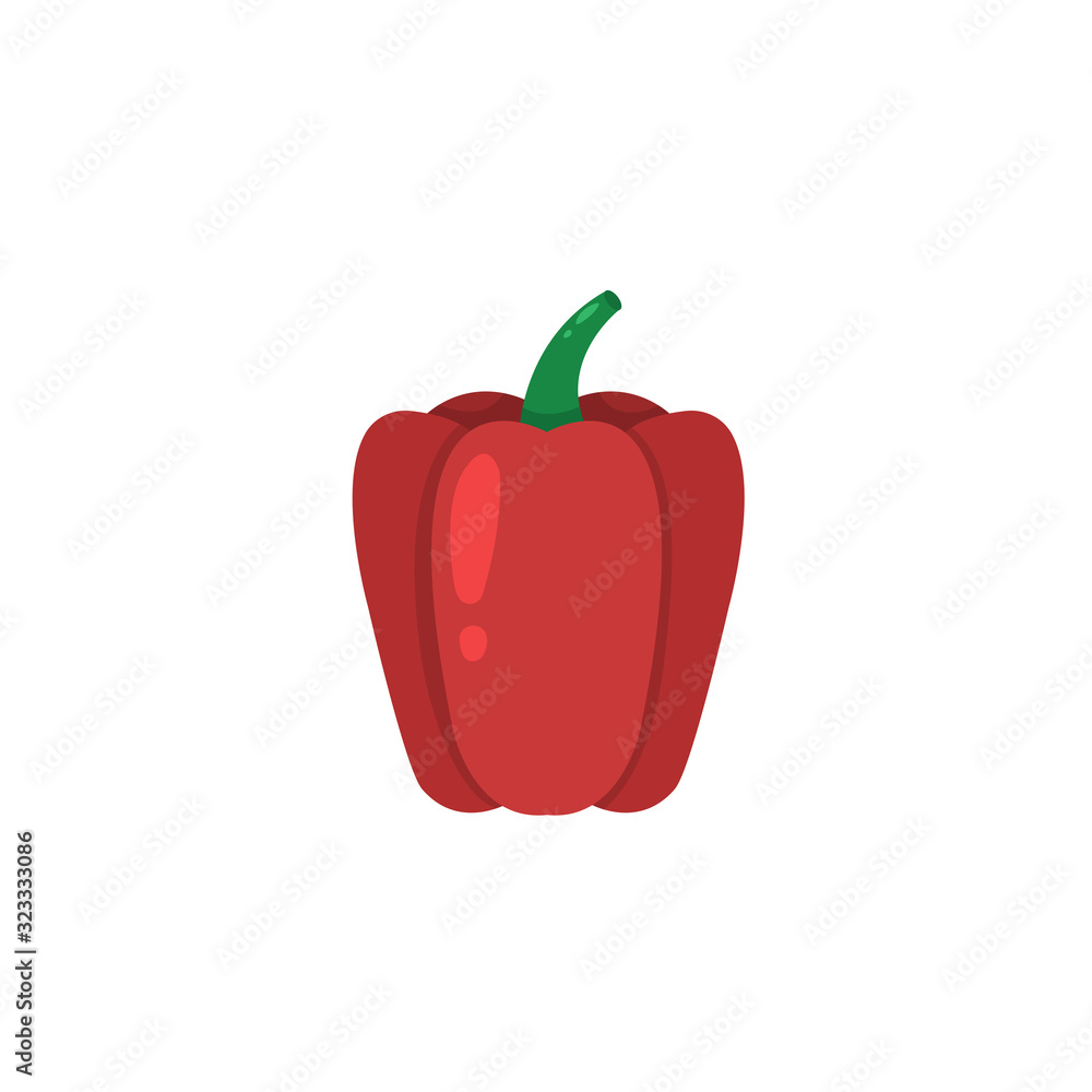 Red pepper icon vector illustration isolated on white background Red pepper icon vector illustration isolated on white background