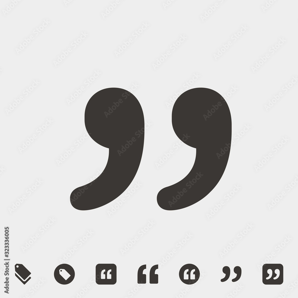quotation mark icon vector illustration and symbol for website and graphic design quotation mark icon vector illustration and symbol for website and graphic design