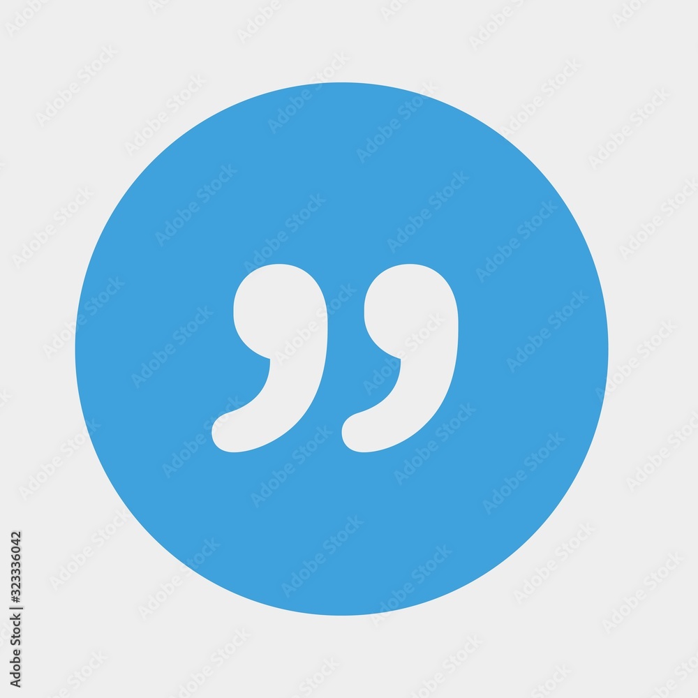 quotation mark icon vector illustration and symbol for website and graphic design quotation mark icon vector illustration and symbol for website and graphic design