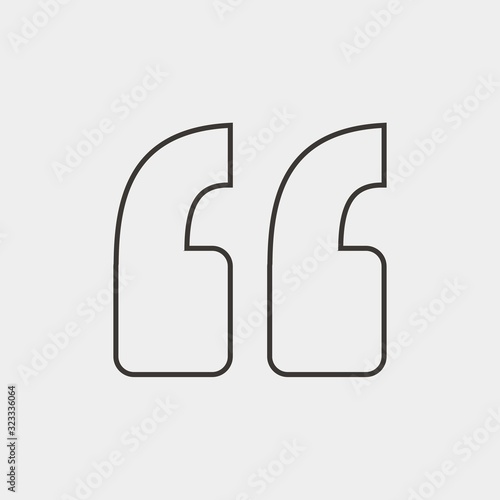 quotation icon vector illustration and symbol for website and graphic design