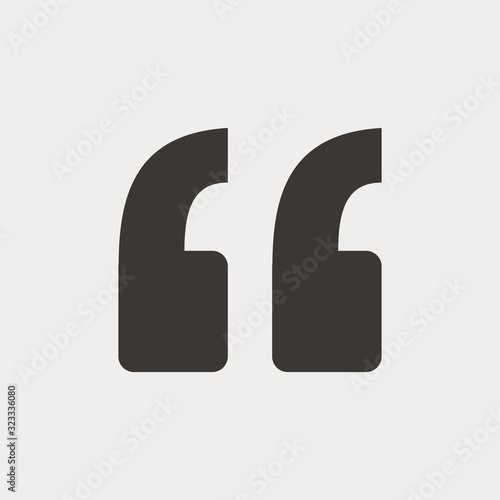 quotation icon vector illustration and symbol for website and graphic design