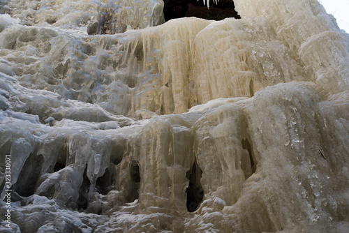 Frozen Champney Falls on Chocorua mountain photo