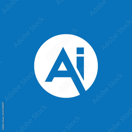 Initial letter ai or ia logo vector design templates