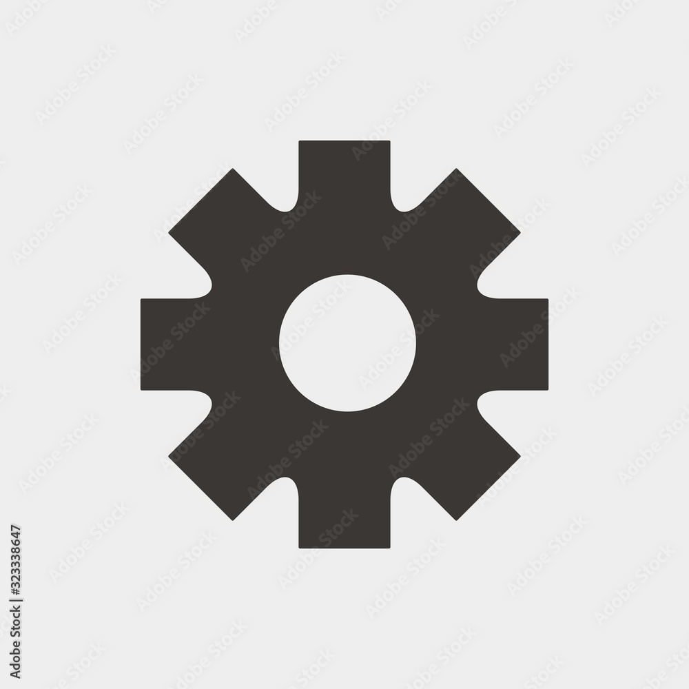 settings gear icon vector illustration and symbol for website and graphic design