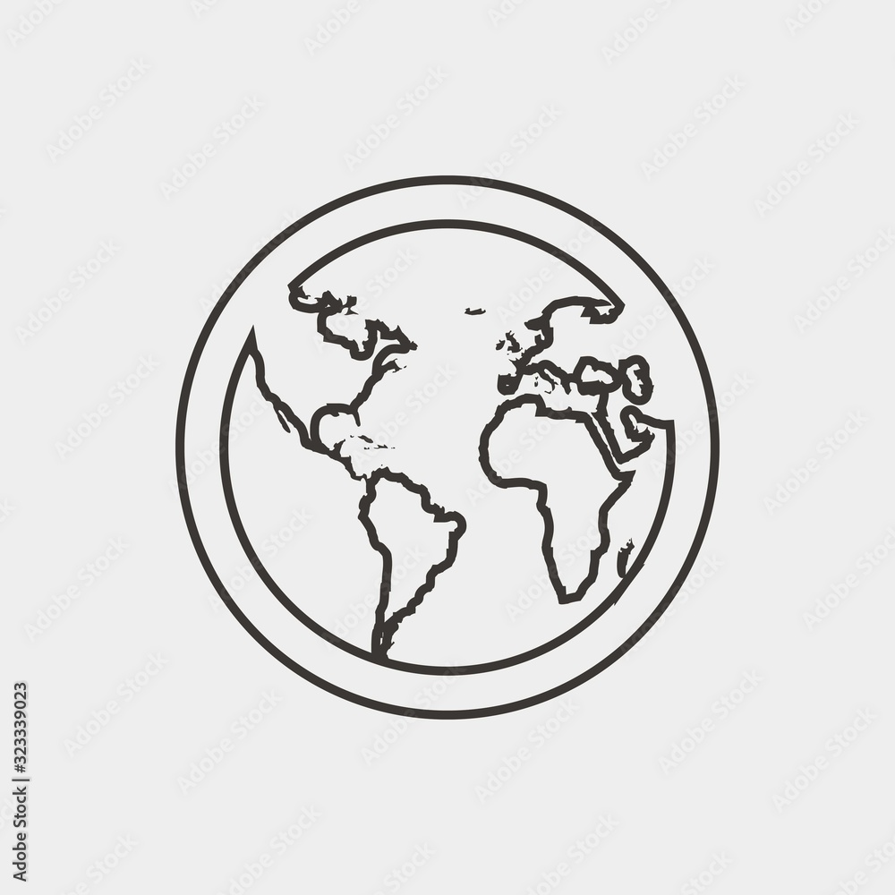 world icon vector illustration and symbol for website and graphic design