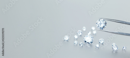 Precious stones for jewellery on light background