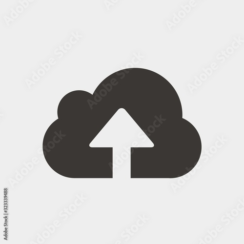cloud upload icon vector illustration and symbol for website and graphic design