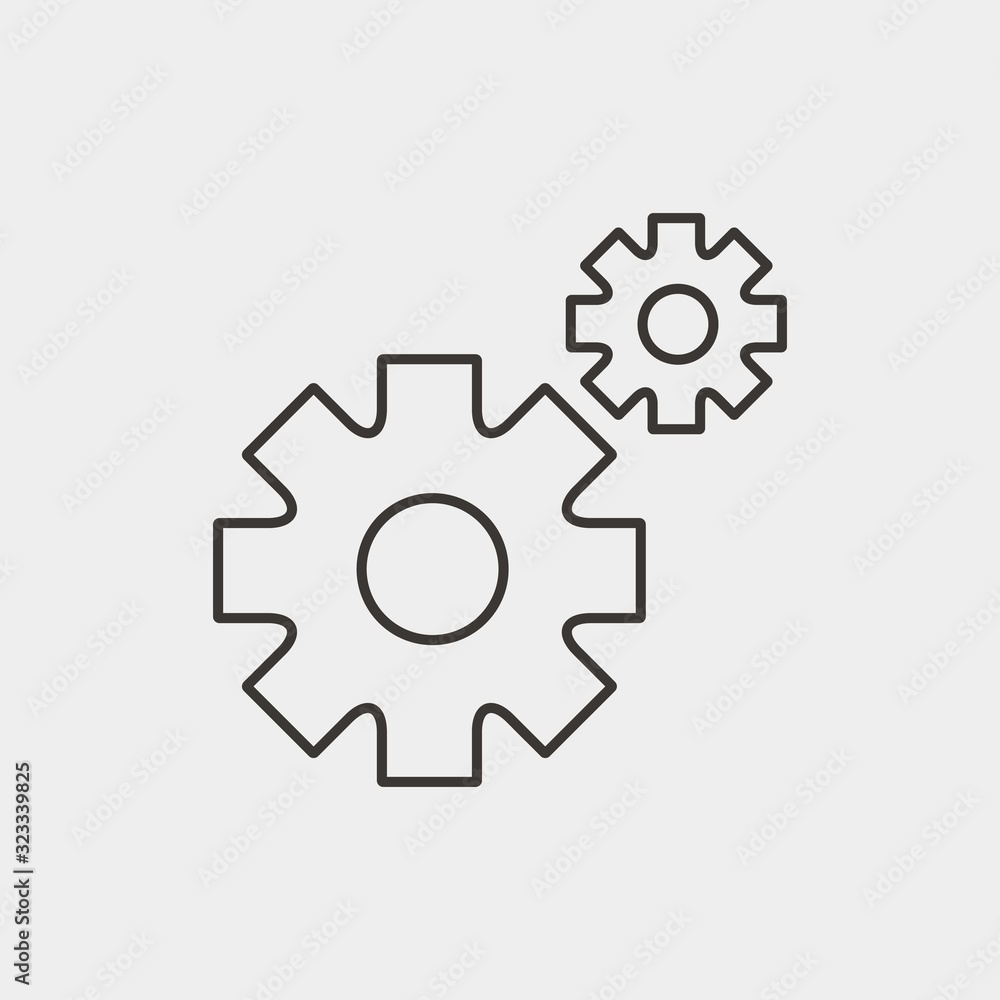gear settings icon vector illustration and symbol for website and graphic design gear settings icon vector illustration and symbol for website and graphic design