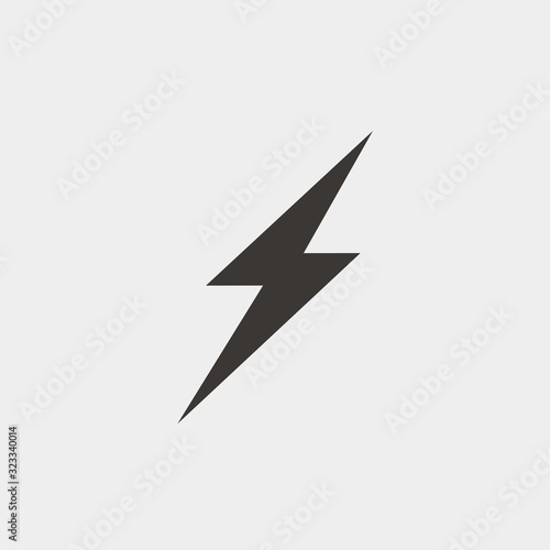lightning flash icon vector illustration and symbol for website and graphic design