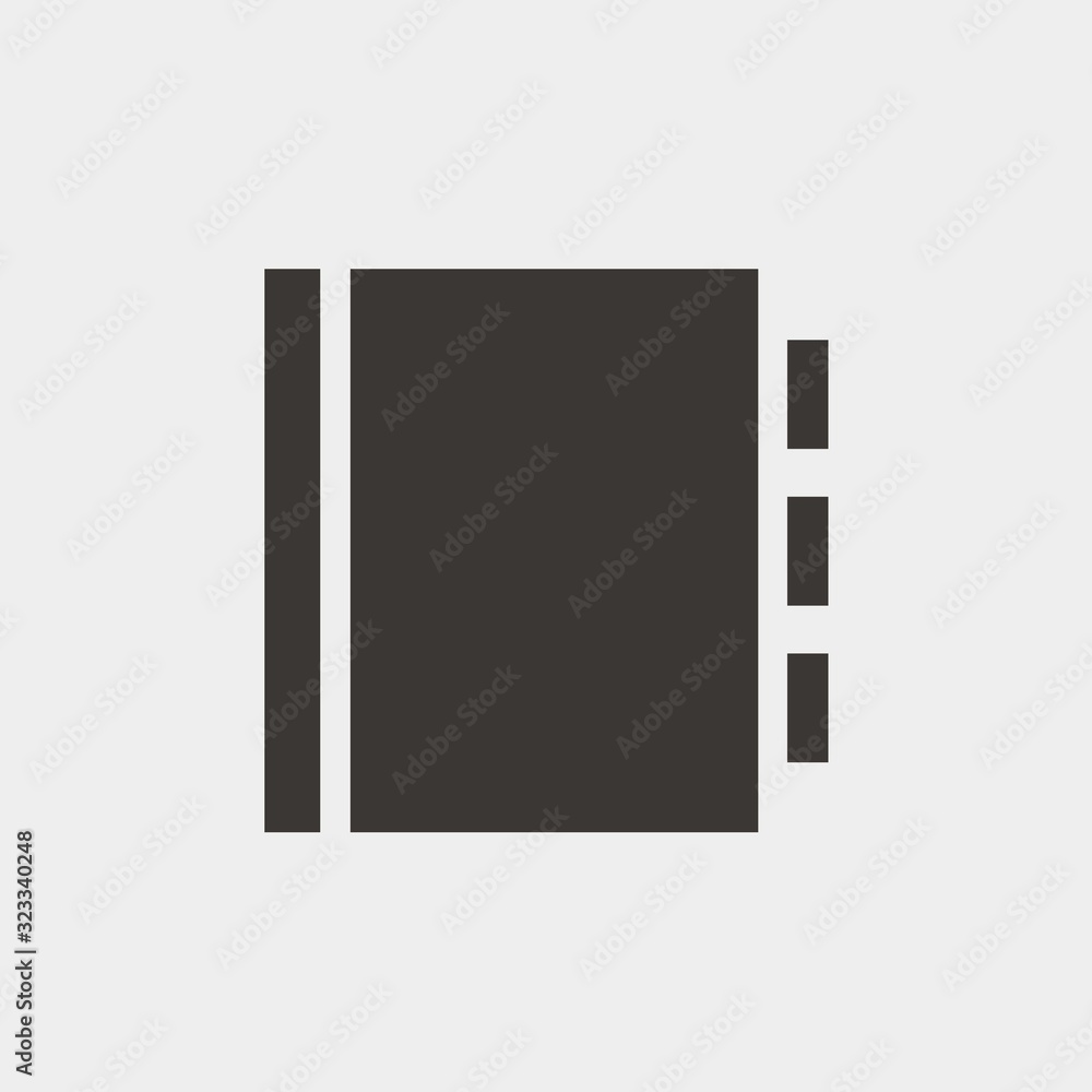 notebook icon vector illustration and symbol for website and graphic design