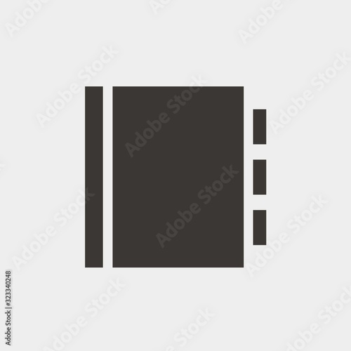 notebook icon vector illustration and symbol for website and graphic design