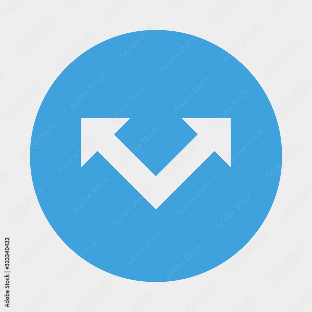 2 way road icon vector illustration and symbol for website and graphic design 2 way road icon vector illustration and symbol for website and graphic design