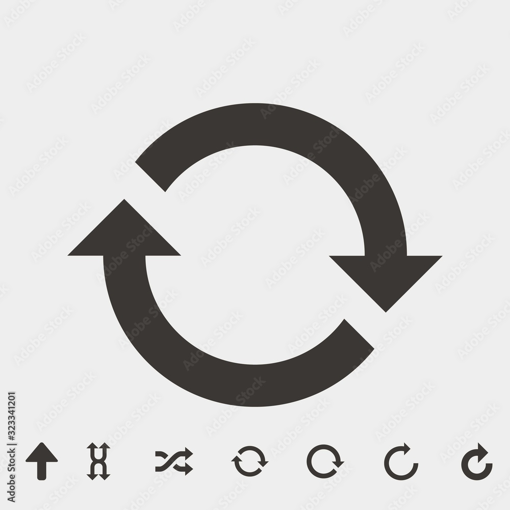 rotation arrows icon vector illustration and symbol for website and graphic design rotation arrows icon vector illustration and symbol for website and graphic design