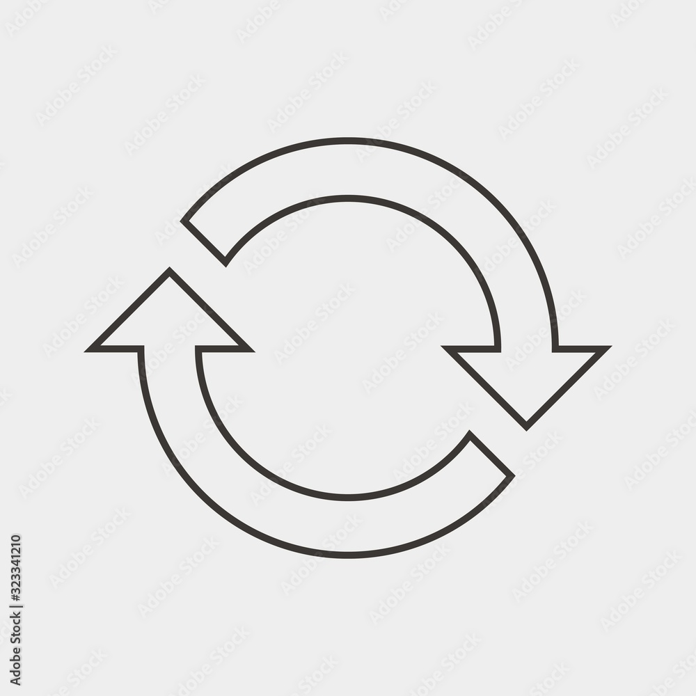 rotation arrows icon vector illustration and symbol for website and graphic design rotation arrows icon vector illustration and symbol for website and graphic design