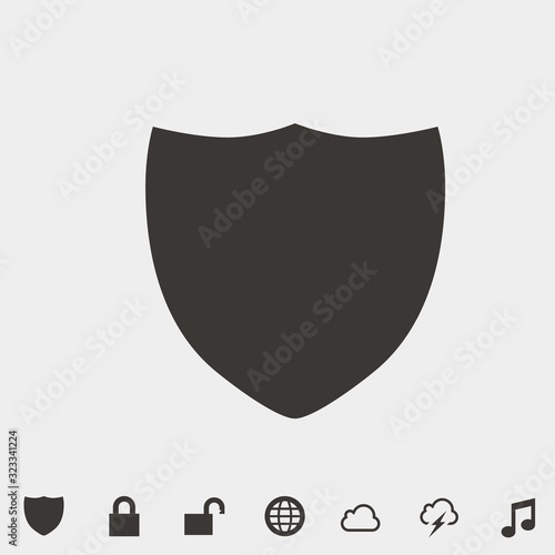 sheild icon vector illustration and symbol for website and graphic design photo