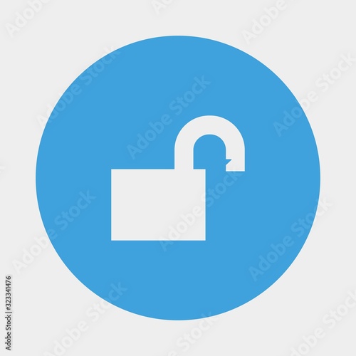 unlock icon vector illustration and symbol for website and graphic design