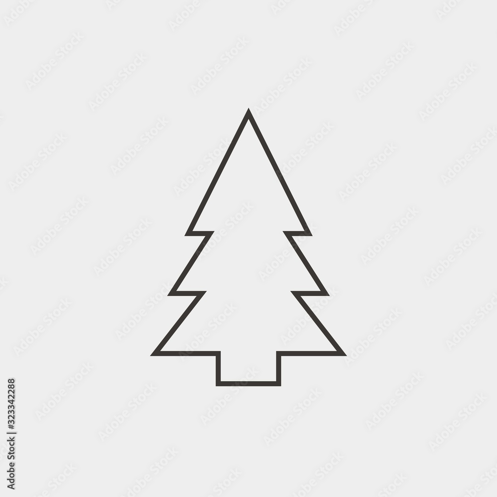 Christmas tree icon vector illustration and symbol for website and graphic design Christmas tree icon vector illustration and symbol for website and graphic design