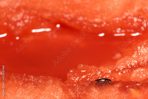 Watermelon seeds with pulp and juice is macro