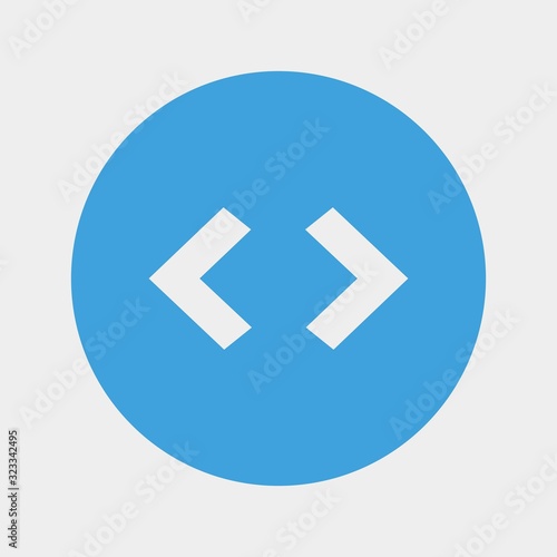 less than greater icon vector illustration and symbol for website and graphic design