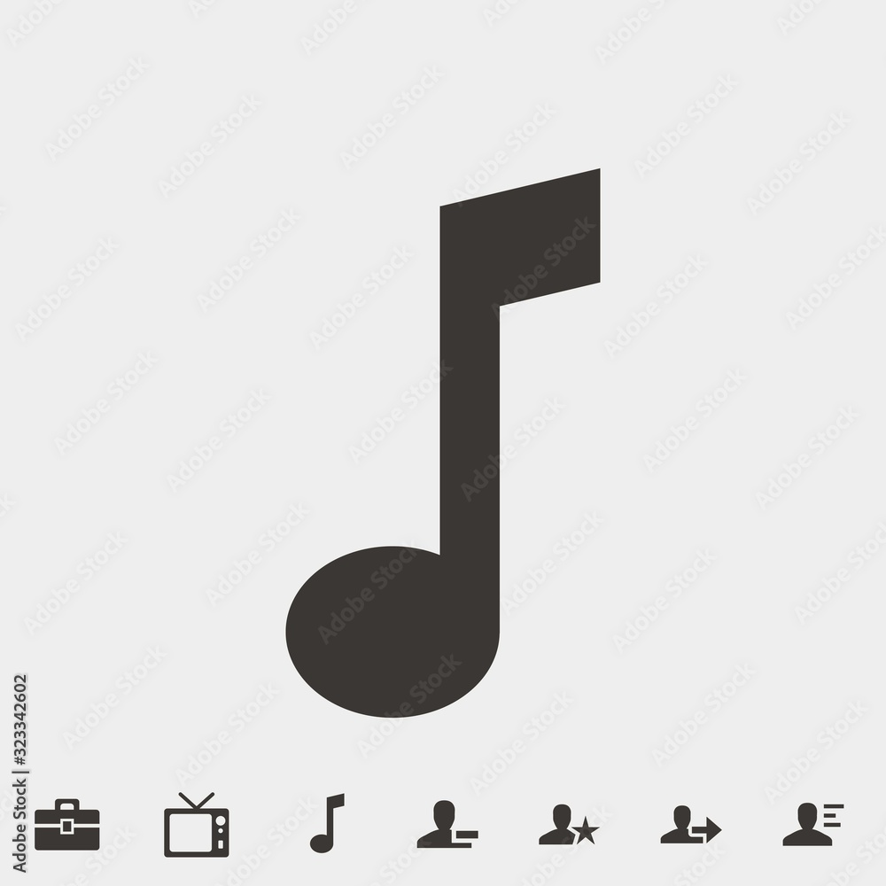music half note icon vector illustration and symbol for website and graphic design music half note icon vector illustration and symbol for website and graphic design