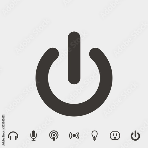 off symbol icon vector illustration and symbol for website and graphic design