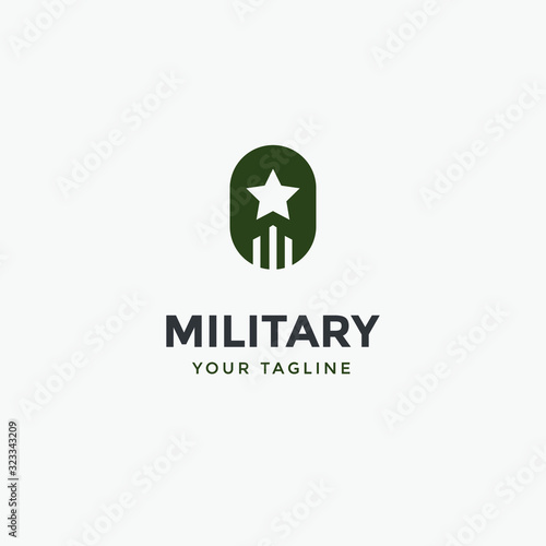 army military logo design template
