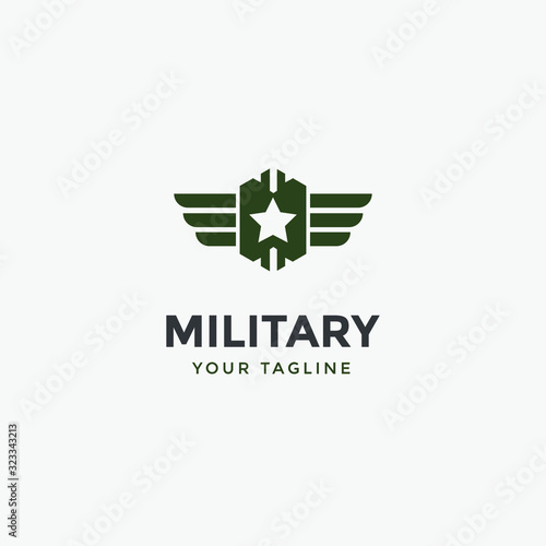 army military logo design template