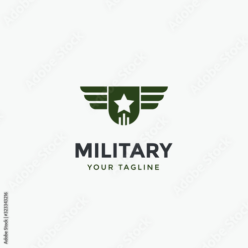 army military logo design template