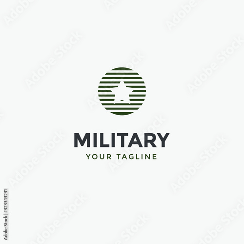 army military logo design template