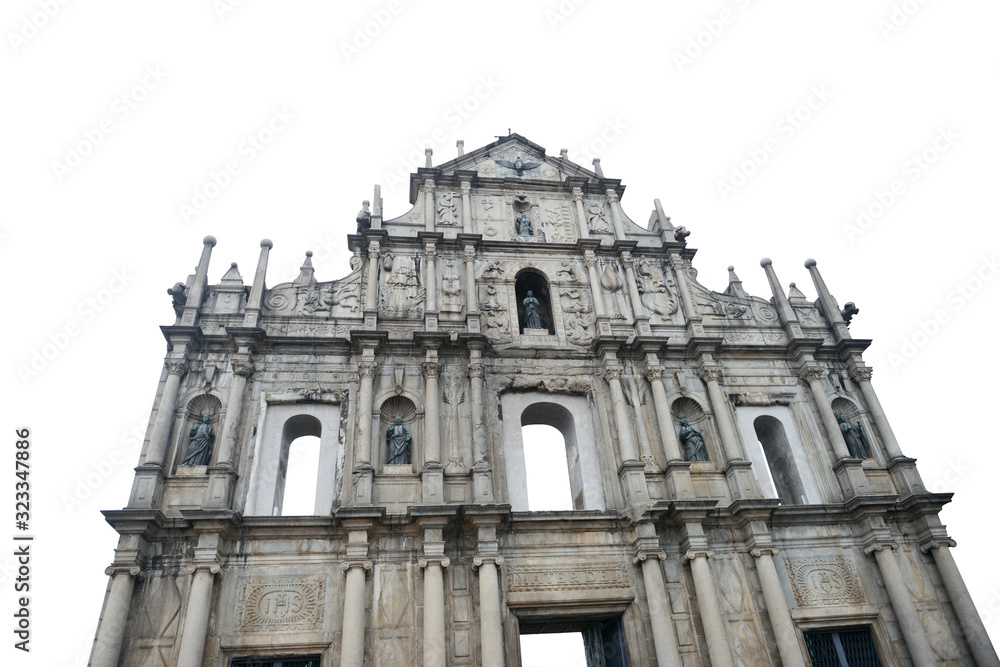 Macau's landmark：Ruins of St.Paul