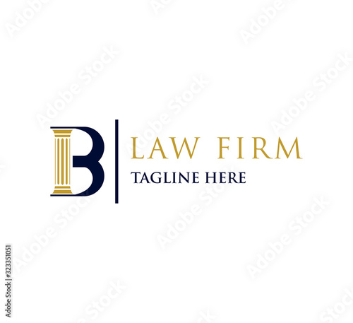 B logo law firm logo design vector trendy