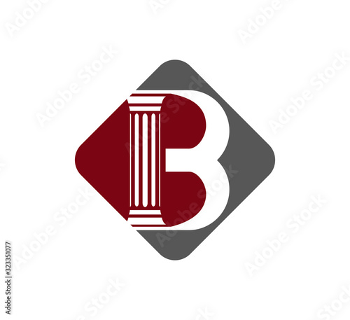 B logo law firm logo design vector trendy